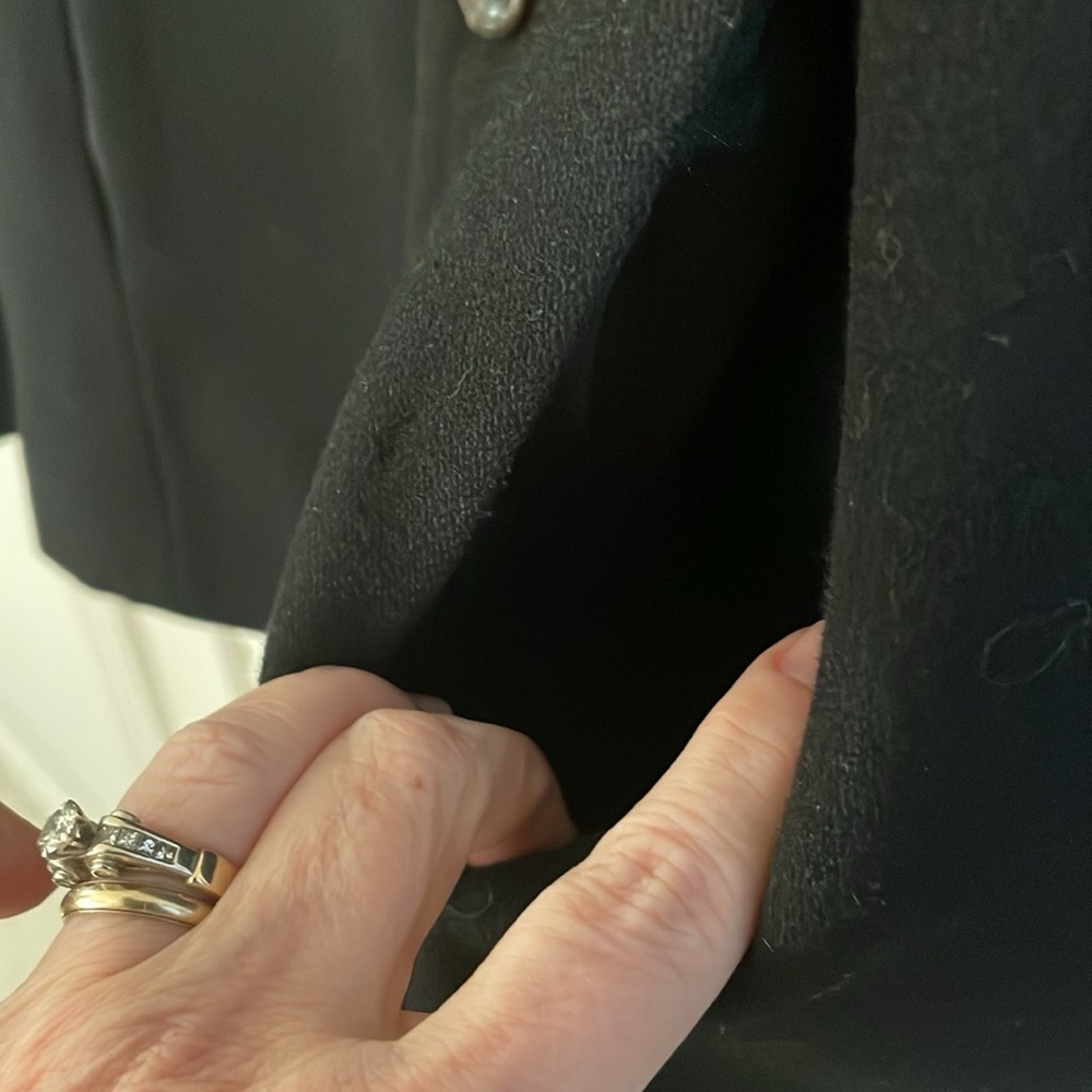 Foreign Exchange Black Wool/Viscosebutton Down Eu… - image 4